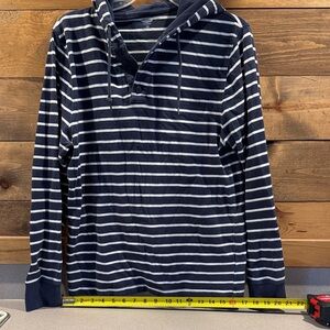 Old Navy Navy and White Striped Pullover